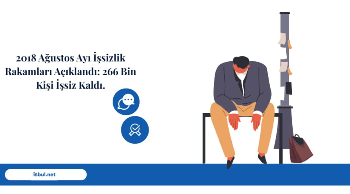 2018 Ağustos Ayı İşsizlik Rakamları Açıklandı: 266 Bin Kişi İşsiz Kaldı 2018 Agustos Ayi Issizlik Rakamlari Aciklandi: 266 Bin Kisi Issiz Kaldi