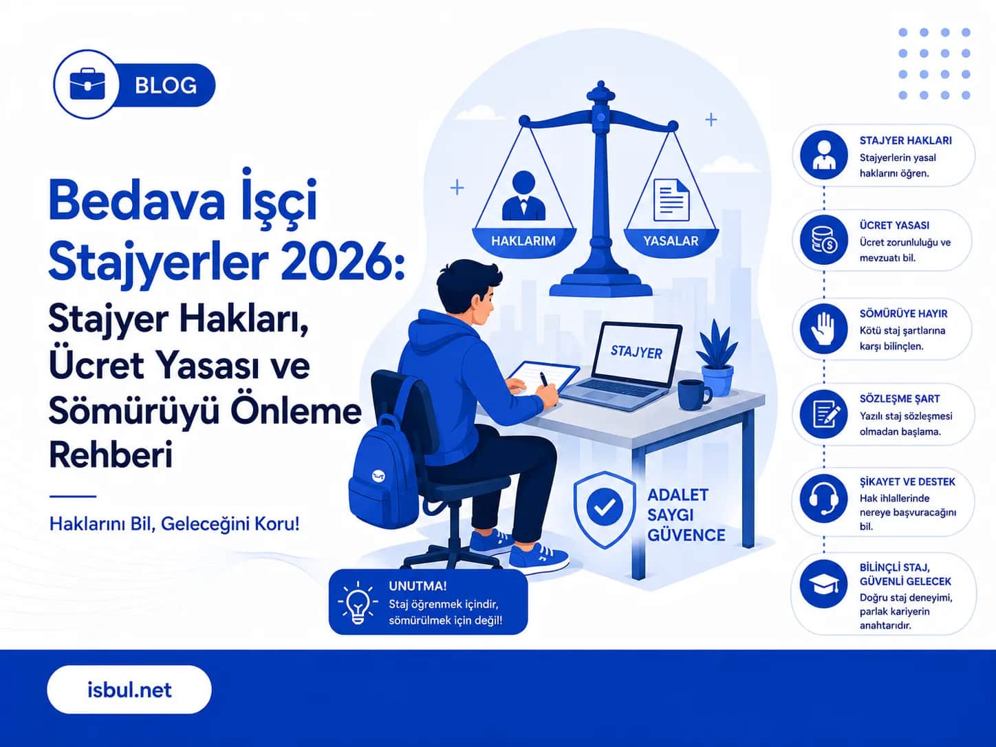 Bedava İşçi Stajyerler 2026: Stajyer Hakları, Ücret Yasası ve Sömürüyü Önleme Rehberi Bedava Isci Stajyerler 2026: Stajyer Haklari, Ucret Yasasi ve Somuruyu Onleme Rehberi